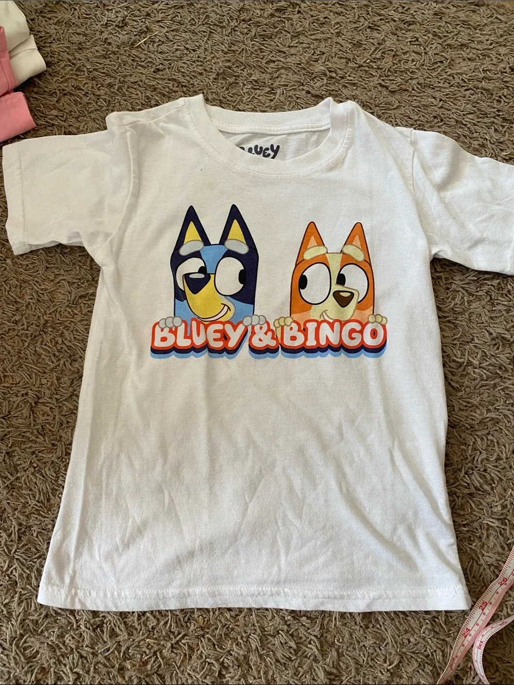White Kids Graphic Tee BLUEY 5/6